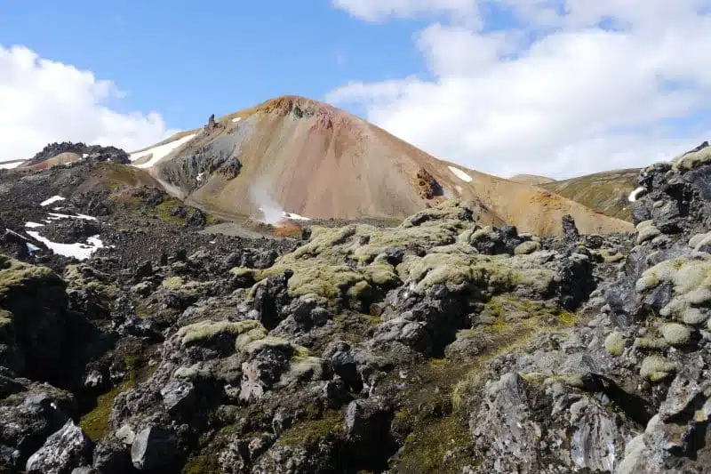 Brennisteinsalda et coulée de lave