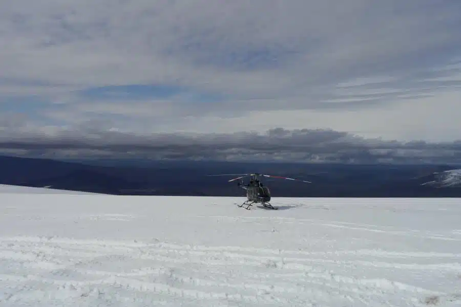 Helico sur le Langjokull