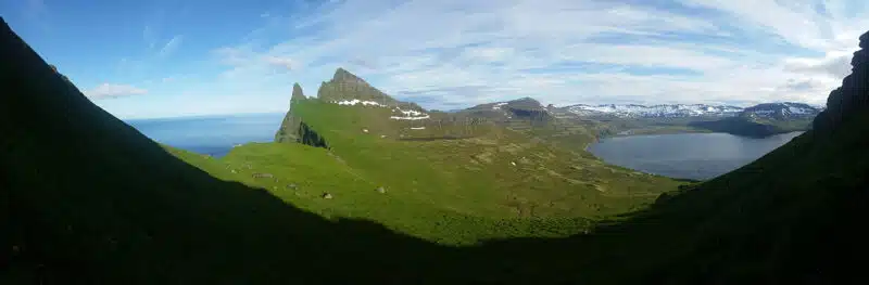 Panorama de la baie d'Hornvik